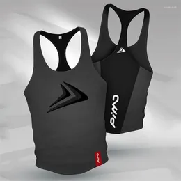Men's Tank Tops Men Top Y Back Muscle Sleeveless Shirts For Workout Fitness Polyester Hight Elasticity Quick-dry