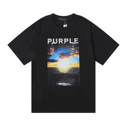 Print Purple Men's Designer Graphic T-shirt Fashion Luxury Alphabet Short Sleeve Women's Clothing Casual 100% Cotton Polo Shirt S-2xl 6 XWOY