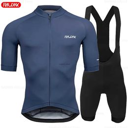Men's Tracksuits 2023Summer Mens Cycling Shirt Comfortab Breathab Sets Outdoor Mountain Bike Short Seves ClothingH2421