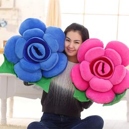 Baby Stuffed Toys Simulation Rose Flower Pillow Cushion Stuffed Plush Toy Three-dimensional Petal Fashion Sofa Cushion Gift Toys 240119