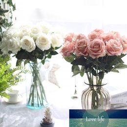 Wedding Decorations Artificial Flowers Silk Rose Bridal Bouquet Home Party Decoration Fake Silk Single Stem Floral216Q