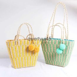 Shoulder Bags and-woven bag womens new Korean version of wool ball straw seaside vacation beac and totes soulderH2421