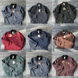 Men's Jackets designer mens jackets vintage washed canvas jacket carhartts Pullover coat Lapel Neck woolen clothes outwear padded coats Hip Hop long pants nm