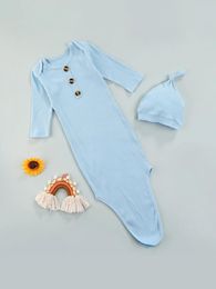 Blankets Baby Striped Hooded Romper Short Sleeve Snap Button Front Jumpsuit With Footies Infant Outfit