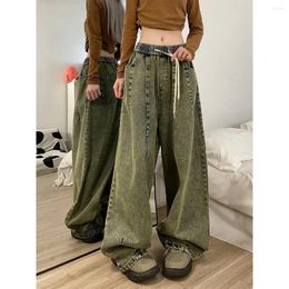 Men's Pants American Street Men And Women Hip-hop Retro Personality Wide Leg Jeans Spring Autumn Loose Casual Y2k