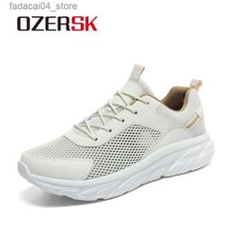 Roller Shoes OZERSK Summer Sneakers Men Shoes Breathable Mesh Lightweight Walking Casual Shoes Lace-Up Driving Mens Loafers Zapatos Casuales Q240201