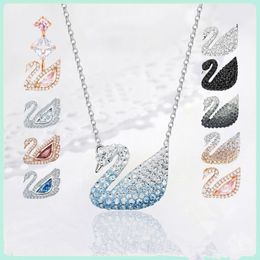 Diamond Swan Pendant Necklace Women's Designer Necklace Luxury Fashion Trend Pendant Necklace Holiday Gift with Original Box