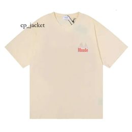 Designer Men's Rhude Spring Summer Rhude T Shirt Man T Shirts Women Tees Skateboard Oversize Men Short Sleeve T-shirt Fashion Brand Mens Rhude White Fox Shirts 9085