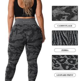Nvgtn Series Zebra Pattern Seamless Leggings Women Soft Workout Tights Fitness Outfits Yoga Pants Gym Wear 240117