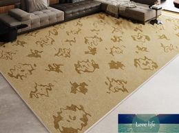 Fashion Living Room Carpet Luxury Study Office Carpet Stain-Resistant Wear-Resistant Crystal Velvet Table Carpet All-Match