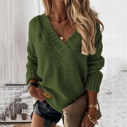 Women's Sweaters Womens Loose Sexy V Neck Grandmas Sweatshirt Wool Mens Light For Women