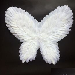 Costume Accessories Feather Butterfly Fairy Angel Wings For Kids Adts Black White Red Pink Drop Delivery Apparel Costumes Cosplay Otcx3