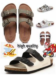 Summer High Quality Women Men Sports Sandals Cartoon Outdoor Wooden Leather Slippers Hot Selling Beach Casual Shoes