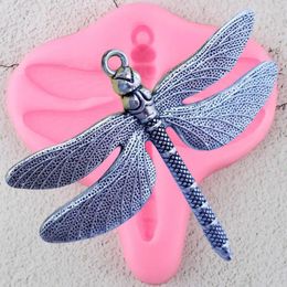 Baking Moulds 3D Dragonfly Silicone Mould Insect Cupcake Topper Fondant Mould Cake Decorating Tools Candy Resin Clay Chocolate Gumpaste Moulds