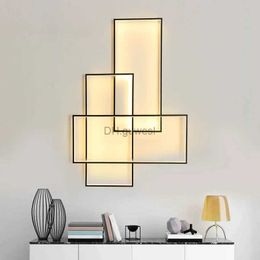 Pendant Lamps Nordic Rectangle Dimmable Led Wall Lamp Foyer Simple Bedroom Ceiling Light WallScones Indoor Lustre Lights Room Decor Lamparas YQ240201