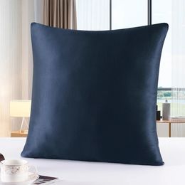 100% Pure Silk Pillowcase With Zipper Cushion Pillow Cover Solid Multicolor Many Sizes 40x40cm 80x80cm 240118