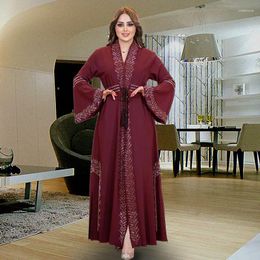 Ethnic Clothing African Diamonds For 2024 Abaya Women Muslim Long Maxi Dress Zipper Ramadan Eid Party Boubou Evening Morocco Jalabiya Dubai