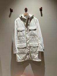 loro piano Mens loro High-quality pianaa Winter Jackets White Traveller Jacket Coats