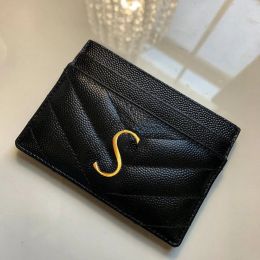 designers wallets women luxury Lambskin leather card holder key pouch coin purses fashion men's business credit wallet Interior slots pocket cardholder with box