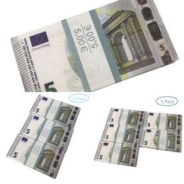 2022 Fake Money Banknote 5 10 20 50 100 Dollar Euros Realistic Toy Bar Props Copy Currency Movie Money Faux-billets 100 PCS Pack2112HUV4