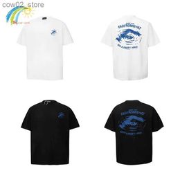 Men's T-Shirts Blue Letter Print FAR.ARCHIVE T-Shirt Men Women 100% Cotton Black White T Shirts High Quality Oversized Tee Top With Tag Q240201