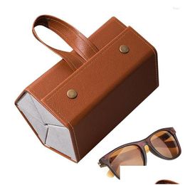 Storage Bags Sunglass Travel Case Mtiple Pairs Leather Hard Cases For Glasses Eyeglass Sunglasses Lens Container Organizer Drop Deliv Dhnvo