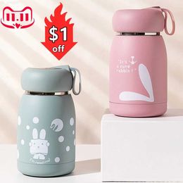 Thermoses Cute Thermos Bottle Portable Thermal Mug Stainless Steel Insulation Cup Coffee Cup Vacuum Flasks Water Bottle for Girls Kid Gift