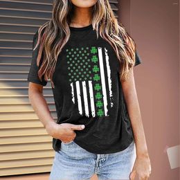 Women's T Shirts St. Day Shirt Women Casual Short Sleeve Cute Graphic Tops Long For Womens Oversized Tee