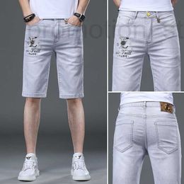 Men's Jeans designer Fashionable Denim Shorts Summer Thin Soft Elastic Versatile High Fashion Five Point Pants Men T7ID