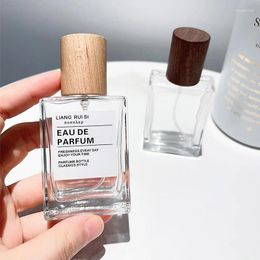 Storage Bottles 50ml Square Glass Perfume Bottle Clear Spray Packaging Refillable Atomizer Travel Cosmetic Container High Grade