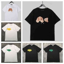6dtx Yeni Moda Markası PA PALMS/Melek Oyuncak Ayı Kısa Kollu Pamuklu Büyük Boy Gevşek Tshirt Erkekler ve Kadınlar