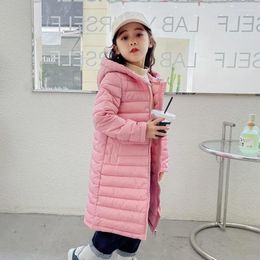 Down Coat Winter Children's Cotton-padded Jackets For Boys And Girls Padded Thickened Over The Knee Baby Overall