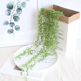 Decorative Flowers Hanging Simulation Rattan Artificial Succulent Shape Greenery Bonsai Plants Leaf Picks Plant Fake Home Garden