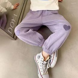 Trousers Children's Rainbow Folds Pants Girl Spring Summer Casual Elastic Waist Sweatpants Loose Korean Style Kid Clothes 2024