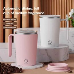 Thermoses Automatic Self Stirring Mug Stainless Steel Temperature Difference Coffee Mixing Cup Smart Mixer Thermal Cup