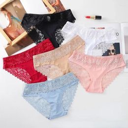 Women's Panties Sexy Lace Women Underwear Solid Low-waist Lingerie Seamless Fashion Hollow Temptation Underpants M-XL Briefs