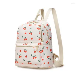 School Bags Oxford Cloth Printing Women Backpacks Large Capacity Ladies Female Shoulder Bag Big Travel Laptop Daypack Black