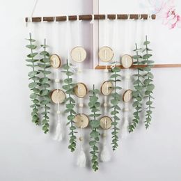 Decorative Flowers Artificial Eucalyptus Wall Hanging Persia Miya Simulated Leaf Green Plant Bedroom Living Room Home Deco
