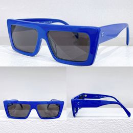 Сезон 2024 МОНОХРОМЫ 02 СОЛНЦЕЗАЩИТНЫЕ ОЧКИ ИЗ АЦЕТАТА Мужские и женские брендовые модные пляжные солнцезащитные очки в синей оправе CL40214