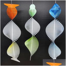 Pendants Sublimation Wind Spinner White Blank Metal Bell Double Side Transfer Aluminum Ornament Diy Halloween Christmas Decoration Gif Dhpu7