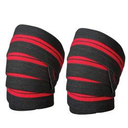 1 Pair Weightlifting Knee Wrap 2meters Powerlifting Squat Sleeve Compression Elasticity Elbow Wraps Training Sport Safety 240130