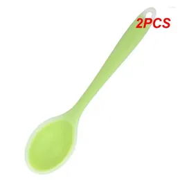 Spoons 2PCS Silicone World Spoon Mixing Soup Kitchen Ladle Cooking Utensils Kitchenware Tool For Stirring And