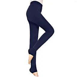 Women's Leggings Women Autumn And Winter Warm Legging Solid Fleece Cotton Trousers Leggins Push Up Woman Gym Fashion Thermal Clothing