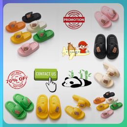 Designer Flat Little Bear sliders slides sandals slippers for men women anti slip wear Light weight breathable Low cut super soft Fashion Hot Size 35-46