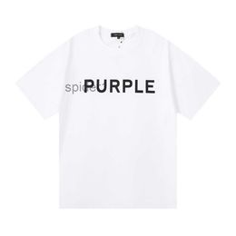 Men's Purple Designer T-shirt Luxury Alphabet Graphic Print Fashion Short Sleeve Women's Clothing Casual 100% Cotton Polo Shirt S-2xl S2OP