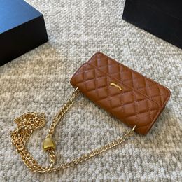 Woc Stylish Womens Shoulder Bag 18cm Leather Diamond Gold Hardware Metal Buckle Luxury Handbag Love Lock Matelasse Chain Crossbody Bag Makeup Bags Card Holder Bags