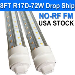 R17D 8Ft Led Shop Lights Fixture ,8 Feet 72W 8' Garages Light 96'' T8 Integrated LED Tube , Linkable Led Bulbs Garage Warehouse,High Output Barn Surface Mount USA usastock