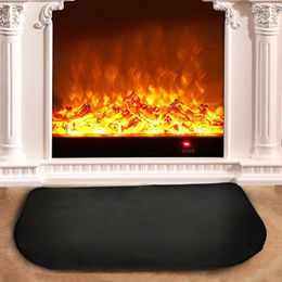 Carpets Fire Resistant Semi Circular Carpet Flame Retardant And High-temperature Fireplace Mat 2-layer Glass Fibre Floor