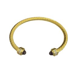 dy bracelet Designer Luxury fashion women men Original Quality Dy silver gold Pearl head X shaped cuff Bracelet Y jewelrys christmas gift 5MM