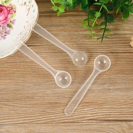 1g 2ml Clear Plastic Measuring Spoon for Coffee Milk Protein Powder Kitchen Scoop257d